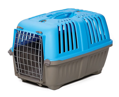 19 Inch Spree Travel Pet Carrier for Dog or Cat with Steel Door, Blue
