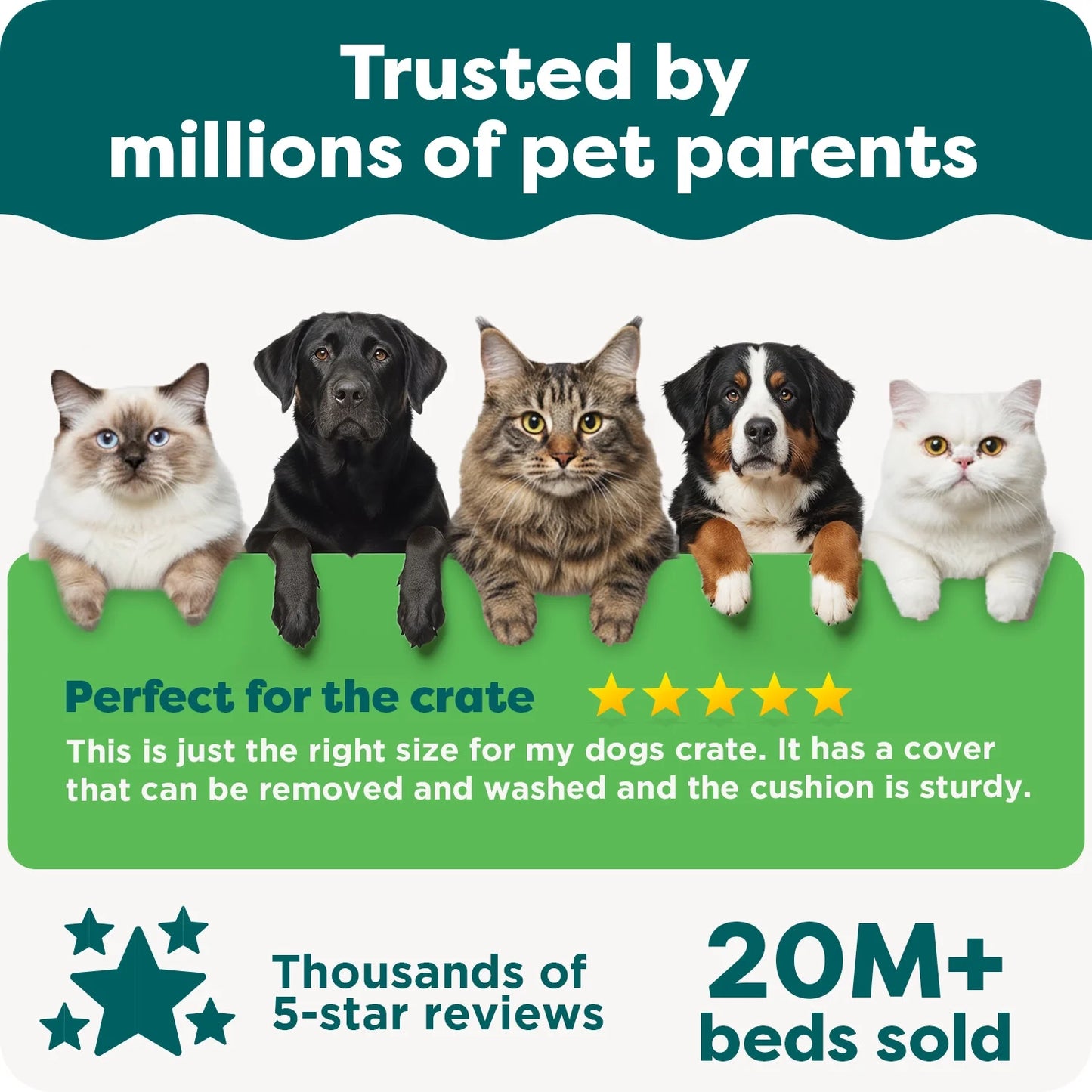 Pet Products Mattress Edition Large Memory Foam Dog Kennel & Crate Mat, Gray