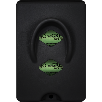 beyondGREEN Dog Waste Bag Dispenser – Wall & Pole Mount – Standard Roll Compatible, Front-Load