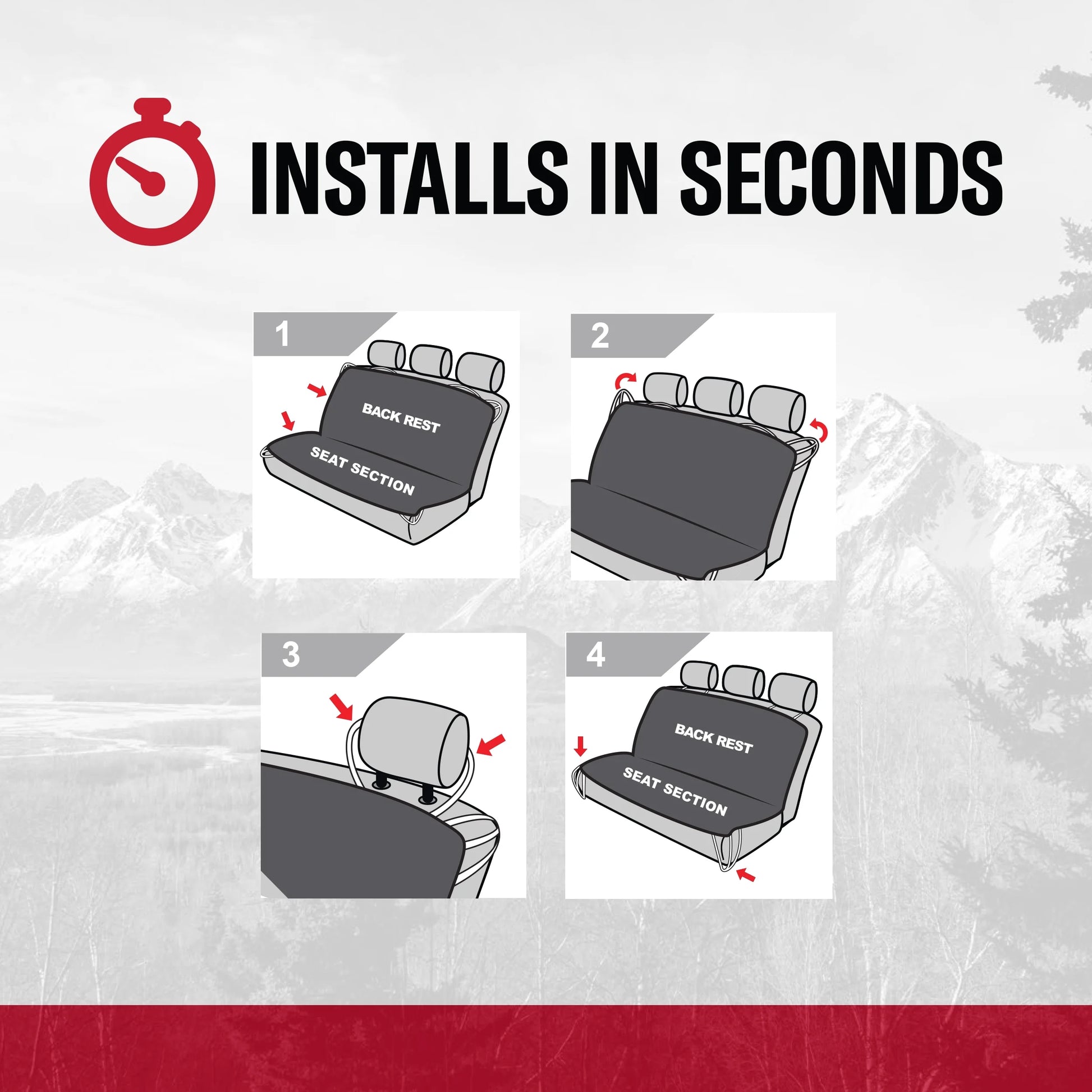 4-Piece Universal Automotive Seat Covers Pet Protection Kit, 41840WDI