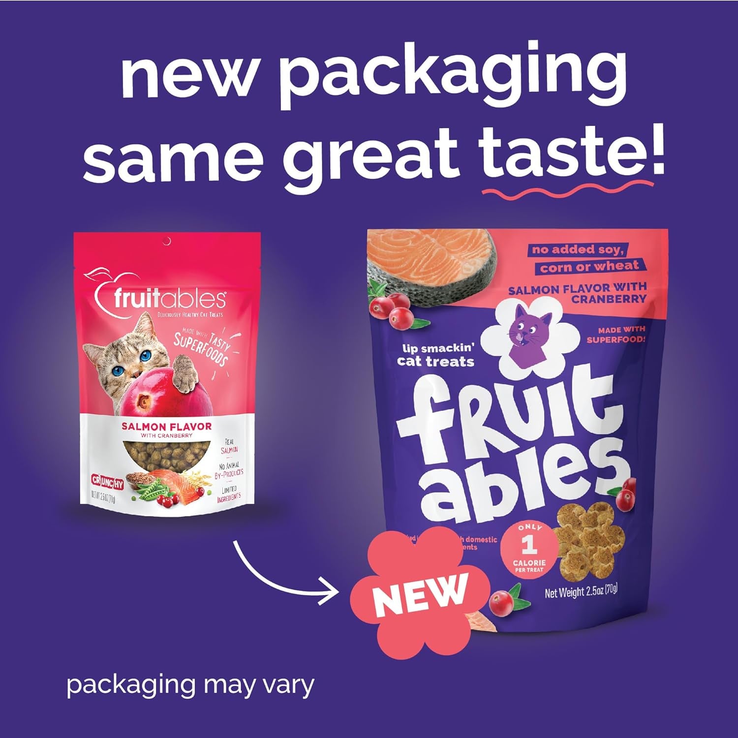 Cat Treats, Healthy Treats for Cats, Low Calorie and Packed with Protein, Crunchy Biscuits, No Wheat, Corn or Soy, Made with Real Salmon and Cranberry, 2.5Oz