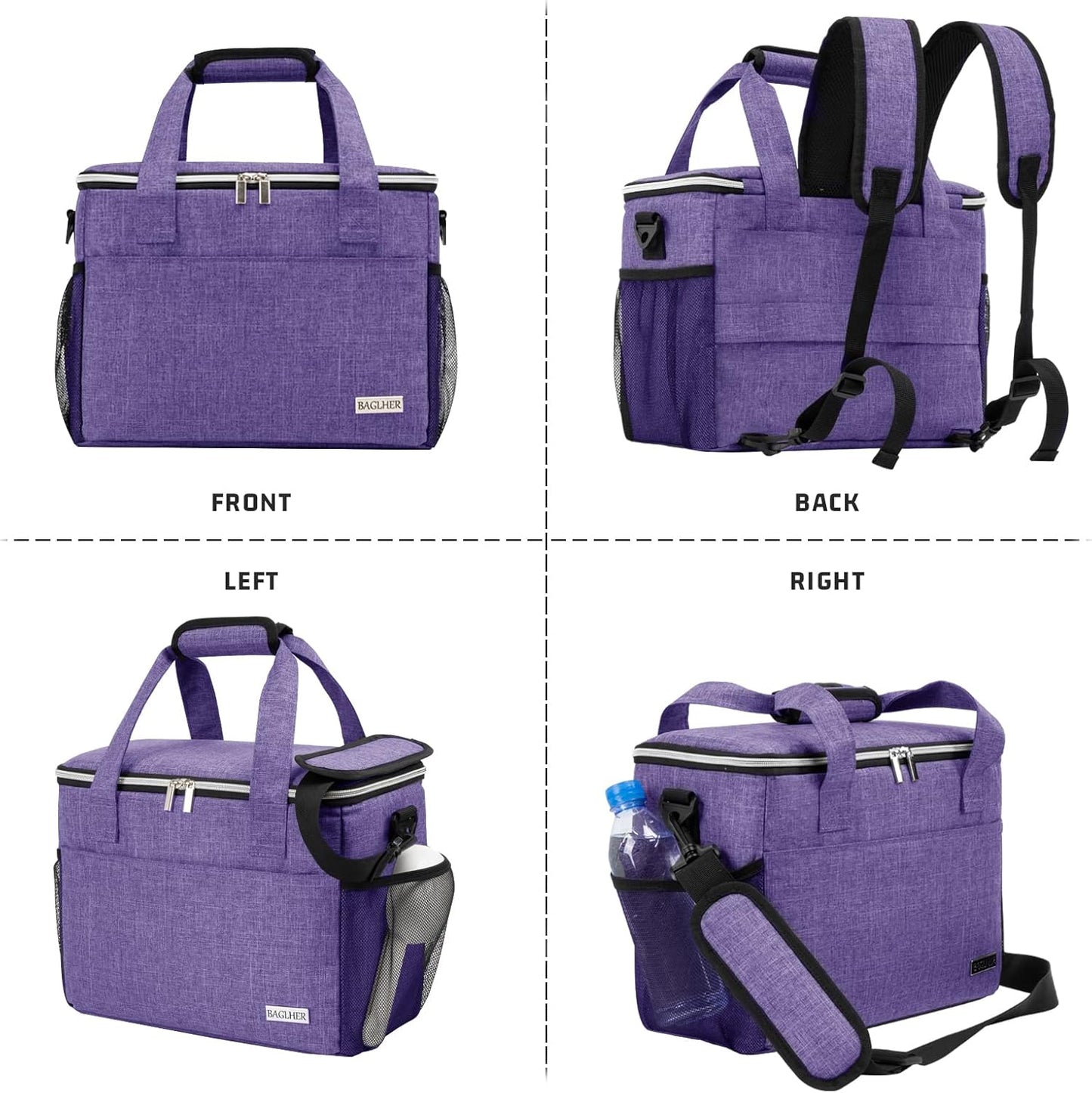 Dog Travel Bag Backpack Pet Supplies Backpack 5-Piece Set with Shoulder Strap 2 Lined Pet Food Containers 4 Foldable Feeding Bowls Essential Kit for Pet Travel