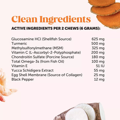 Pet Honesty Hip & Joint Health Chicken Flavor Supplement for Dog - 60Ct