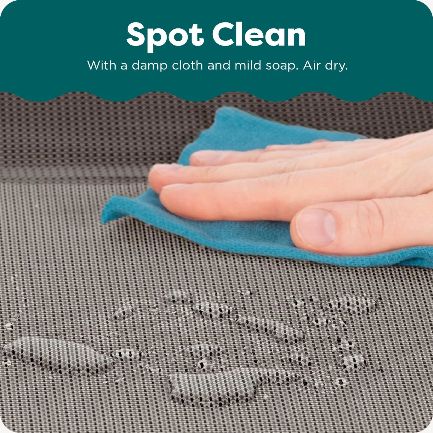 Pet Products Mattress Edition Large Memory Foam Dog Kennel & Crate Mat, Gray