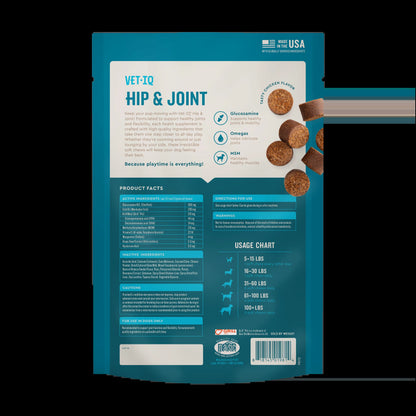 (3 Pack)  Hip & Joint Supplement for Dogs, Chicken Flavored Soft Chews, 7.4 Oz, 60 Count