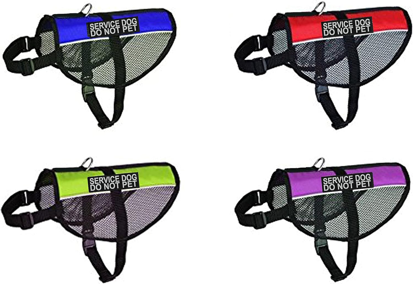 Service Dog Mesh Vest Harness Cool Comfort Nylon Purchase Comes with 2 Reflective Service Dog DO NOT PET Removable Patches. Please Measure Your Dog before Ordering