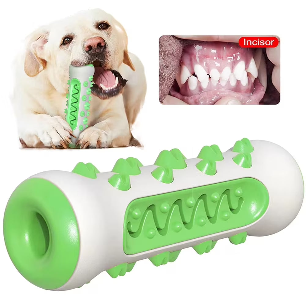 Rubber Dog Molar Toothbrush Toys Chew Cleaning Teeth Safe Puppy Dental Care Soft Pet Cleaning Toy Supplies Pet Accessories Green