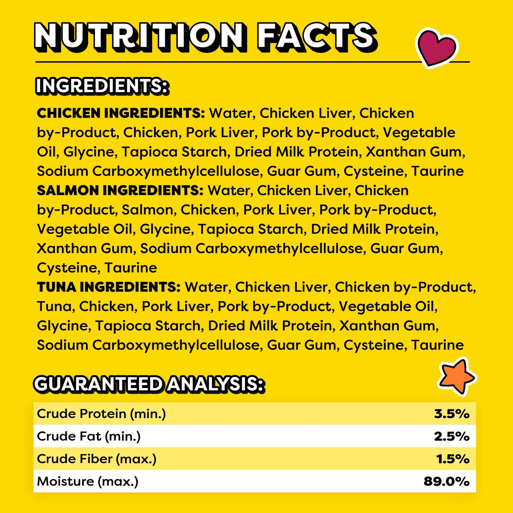 Creamy Puree Chicken, Salmon & Tuna Lickable Cat Treats, 12G Pouches (24 Pack)