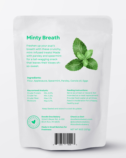 🍃Homemade Dog Treats - Minty Breath Blend Dog Snacks 1/2lb.