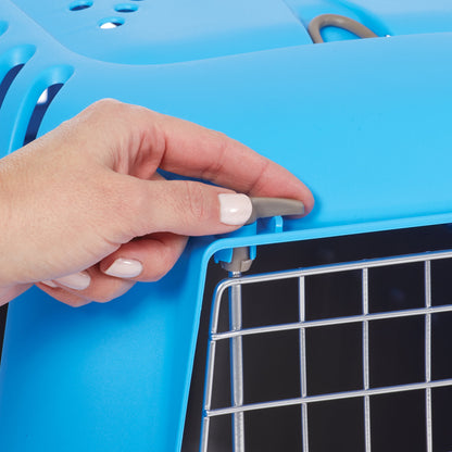 19 Inch Spree Travel Pet Carrier for Dog or Cat with Steel Door, Blue