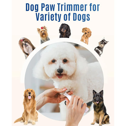 N5 Dog Clippers/Dog Paw Trimmer with Double Blades 2 in 1 Quiet Dog Grooming Clippers/Cordless 2 Speed Small Pet Hair Trimmers for Dog'S Hair around Paws, Eyes, Ears, Face, Rump (White)